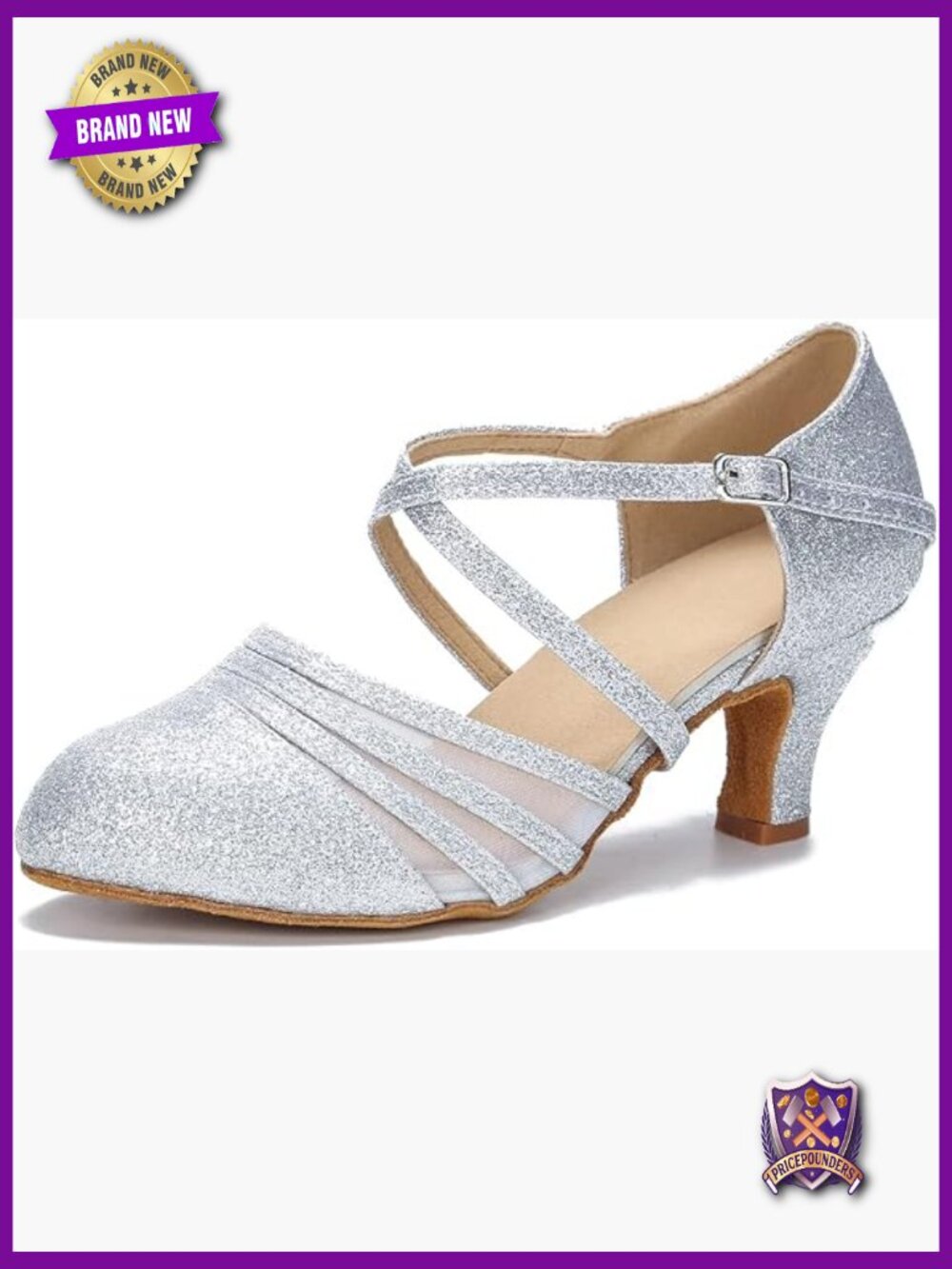 2.5" Heel Closed Toe Latin Salsa Dance Shoes